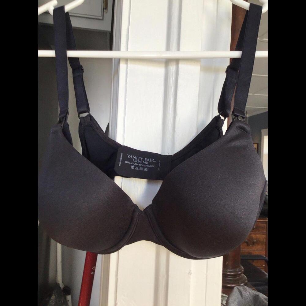 Vanity fair nursing bra, underwire, black, 34 D, padded, new